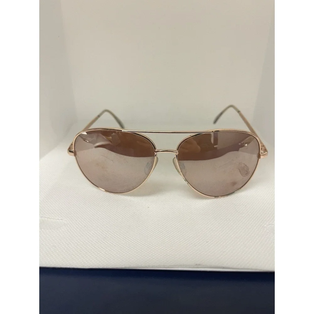 Designer Aviator‎ Sunglasses Gold Metal Frame Brown Mirrored Lenses D31